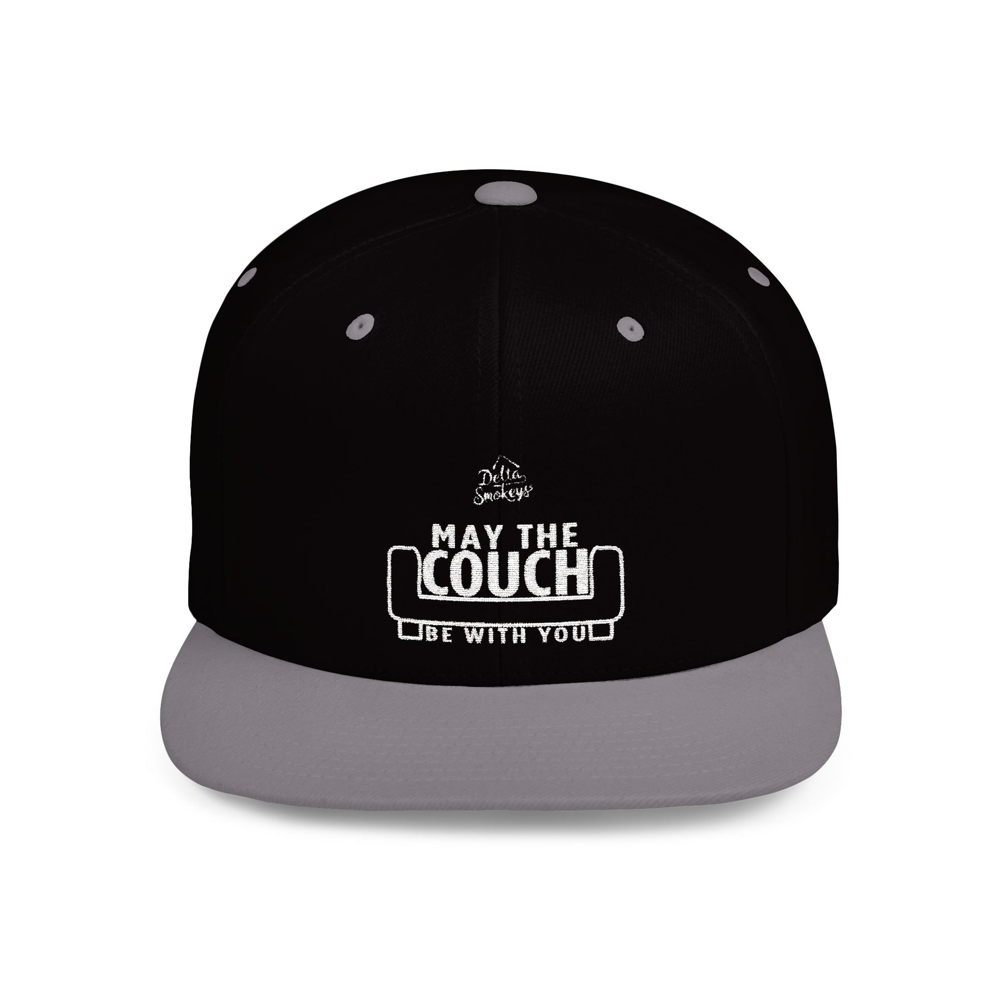 Delta Smokeys Flat Bill Snapback Hat - May the Couch Be With You