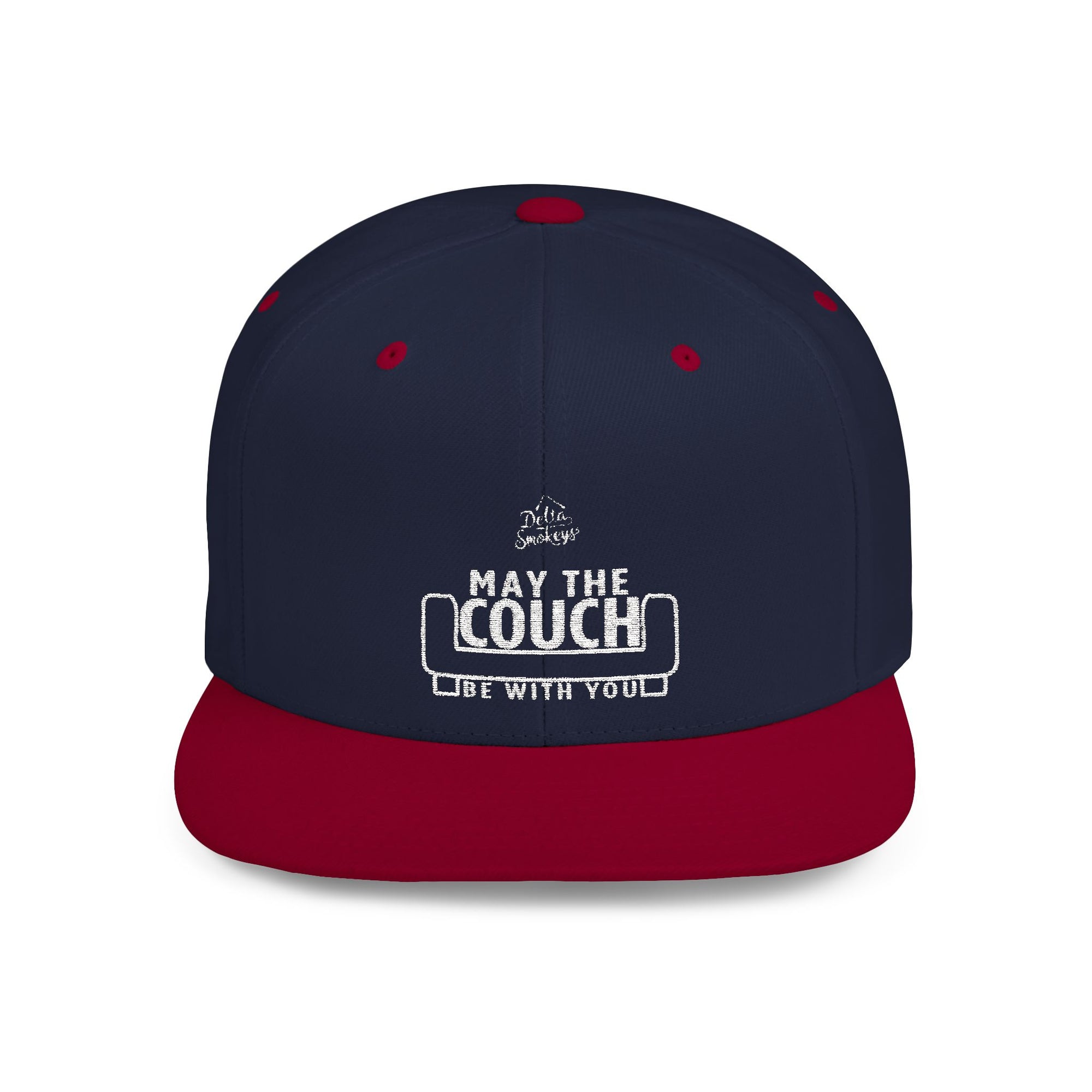 Delta Smokeys Flat Bill Snapback Hat - May the Couch Be With You