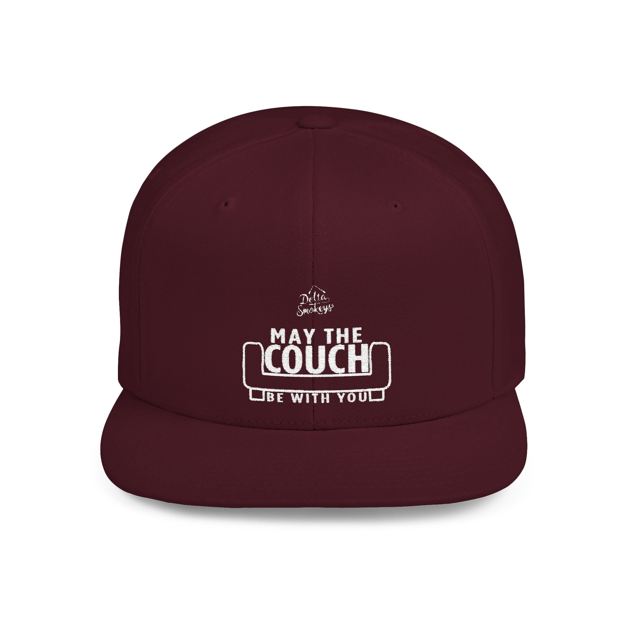 Delta Smokeys Flat Bill Snapback Hat - May the Couch Be With You